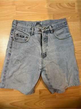 REQUEST Light Blue Denim Men Jean Shorts